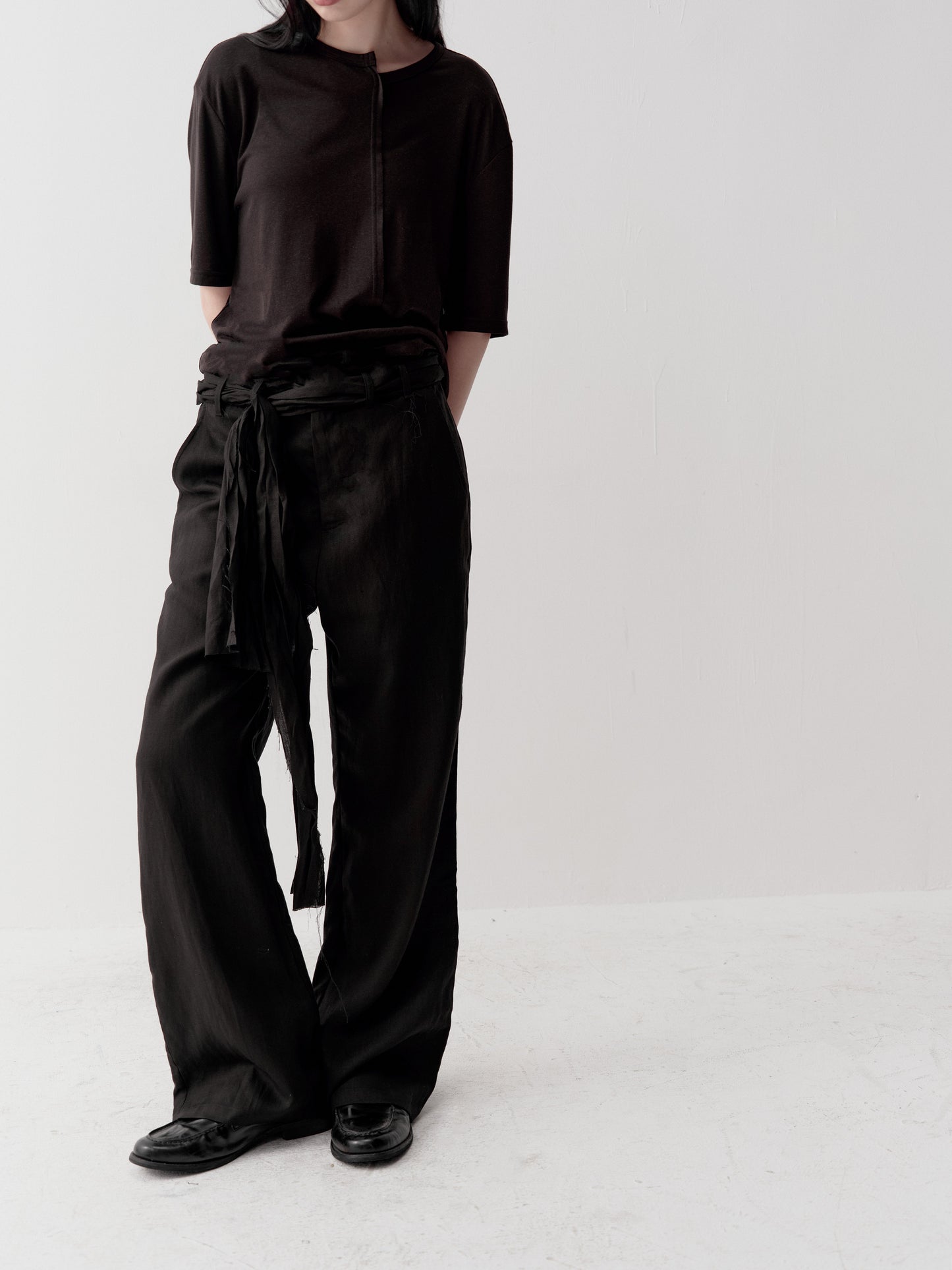 Casual Pants with an Asymmetrical Waistband