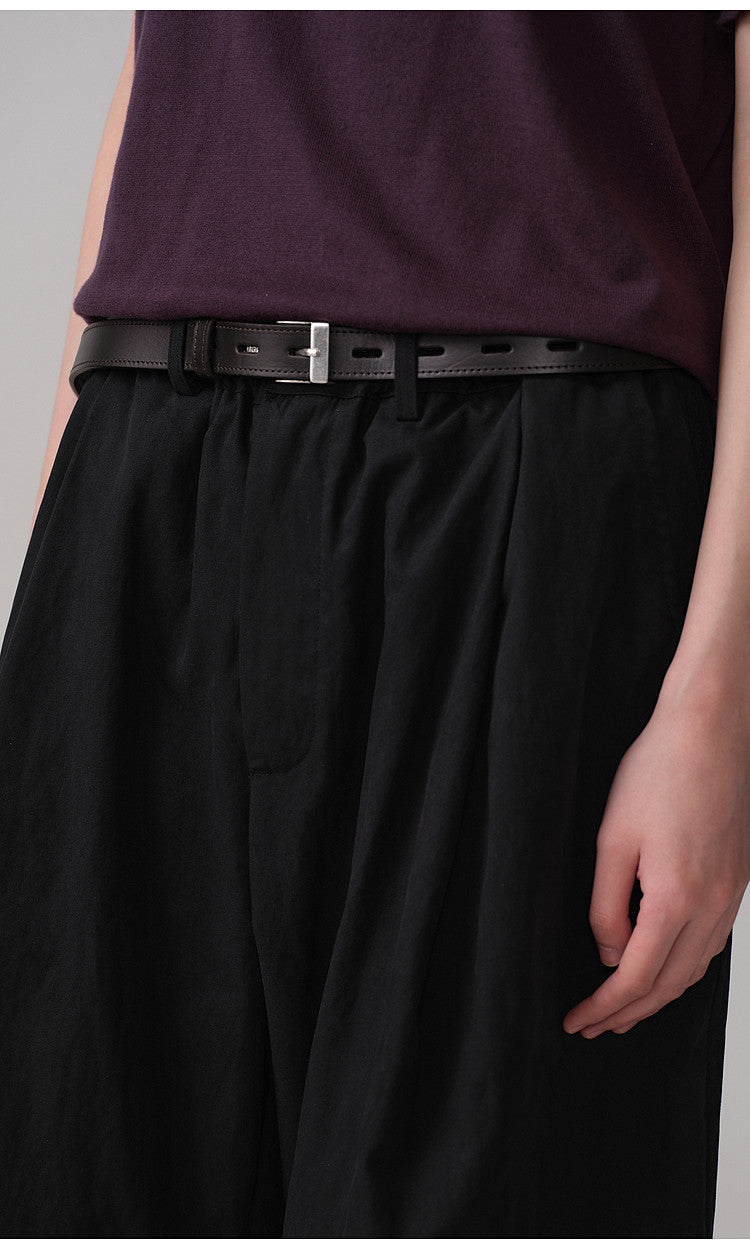 Retro-Style Cowhide Belt