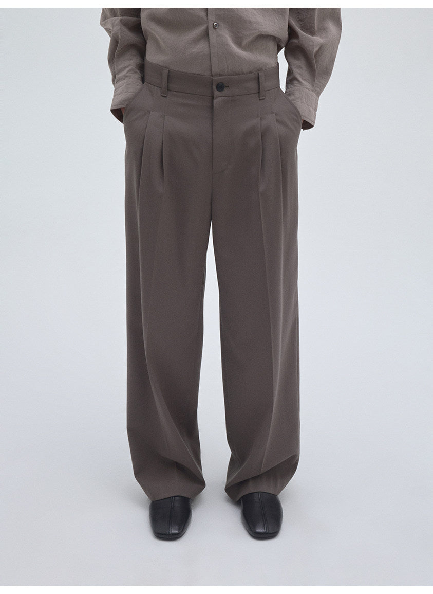 Classic Double-Tuck Casual Pants