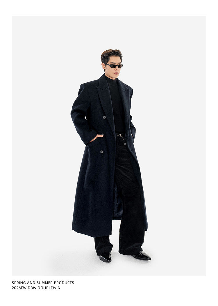 Wool-Blend Long Coat