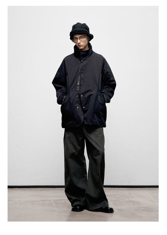 Stand Collar Stitched Jacket