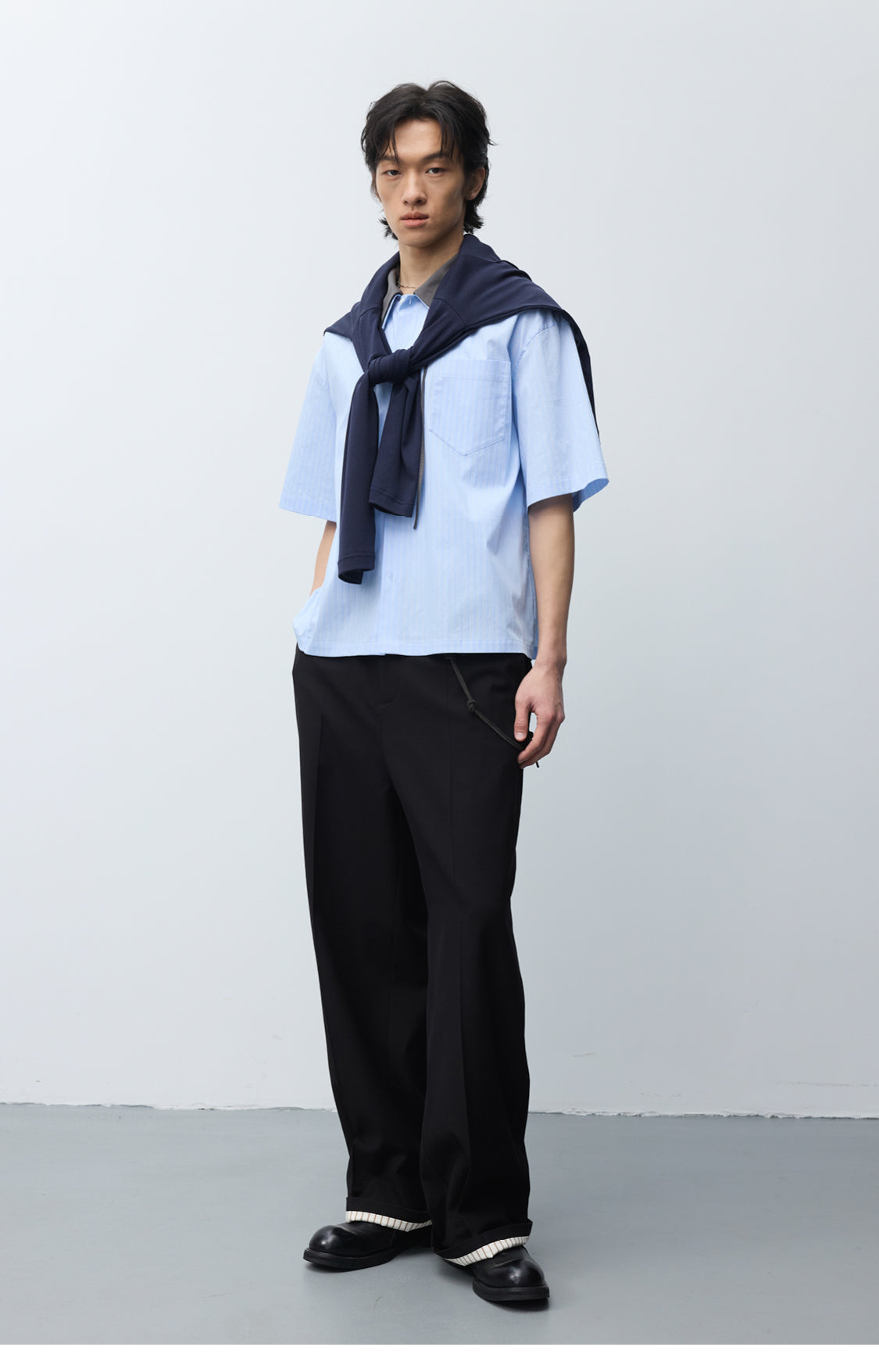 Elasticity Loose-fitting straight pants