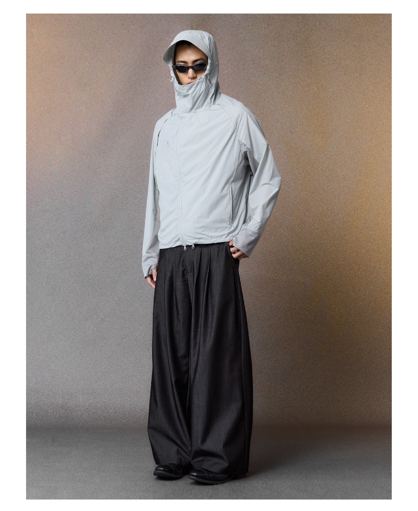 Draped Straight-Leg Pants