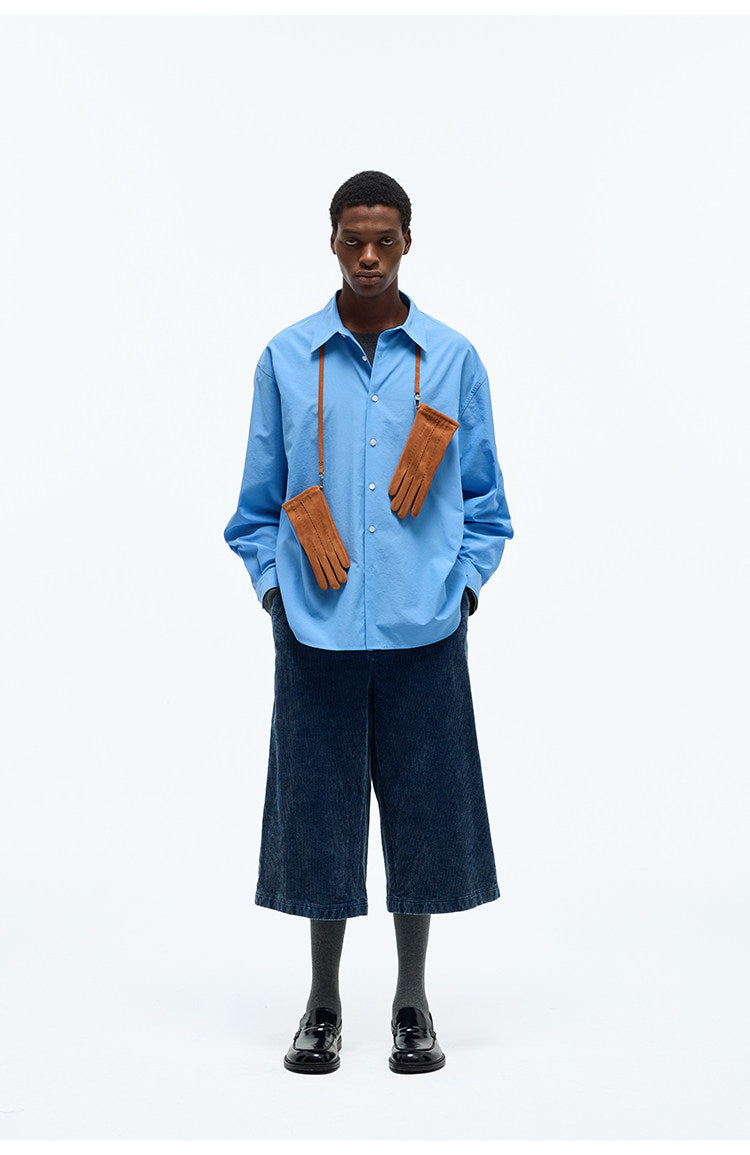 Corduroy Textured Cropped shorts