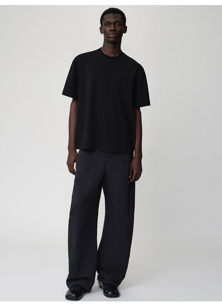 Relaxed-Fit Basic Round-Neck T-Shirt
