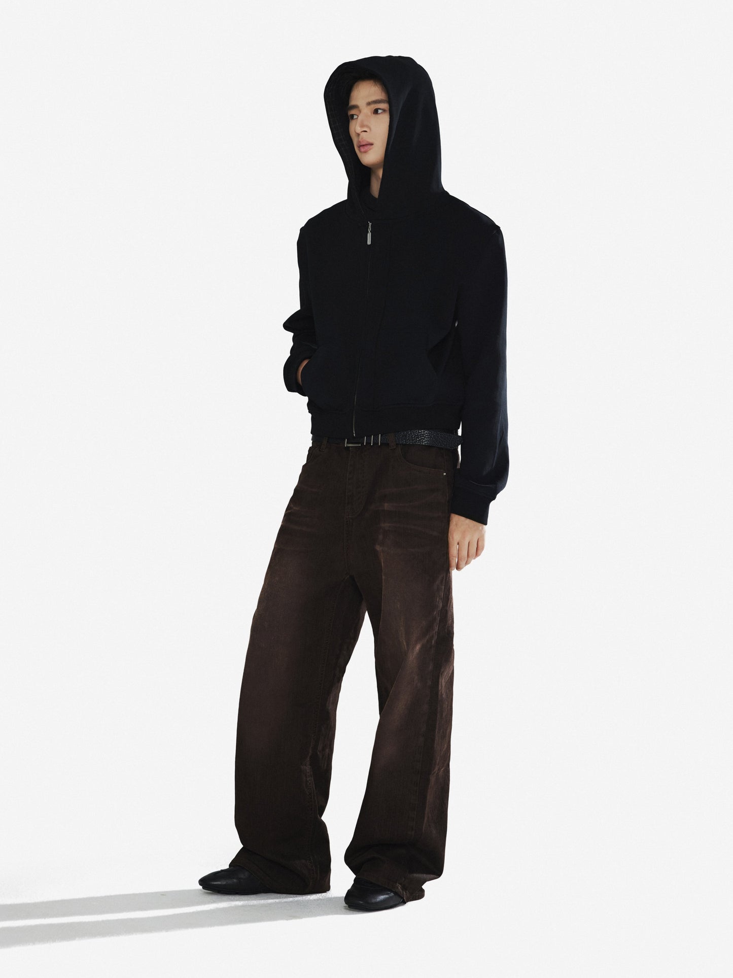 Flock Pleated 3D Whisker Jeans