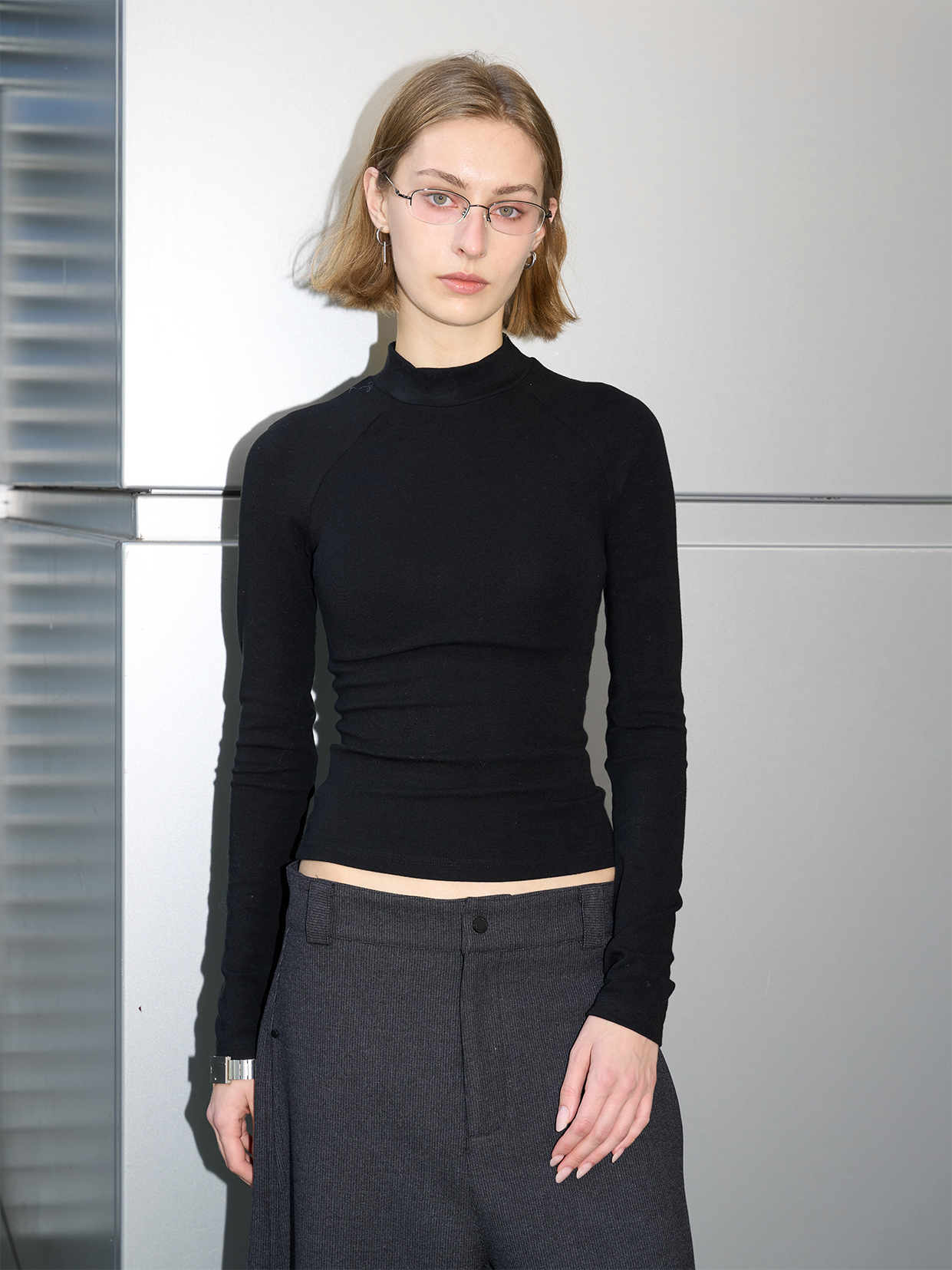 Slim Fit Back Letter Print T-Shirt