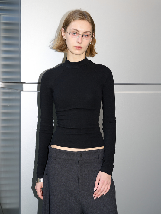 Slim Fit Back Letter Print T-Shirt