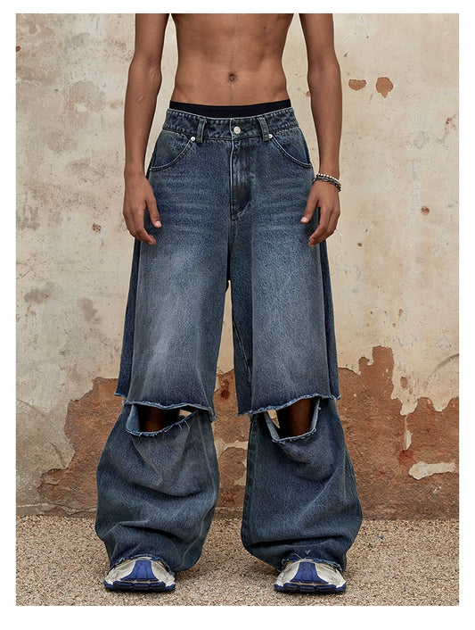 Detachable Loose Casual Jeans