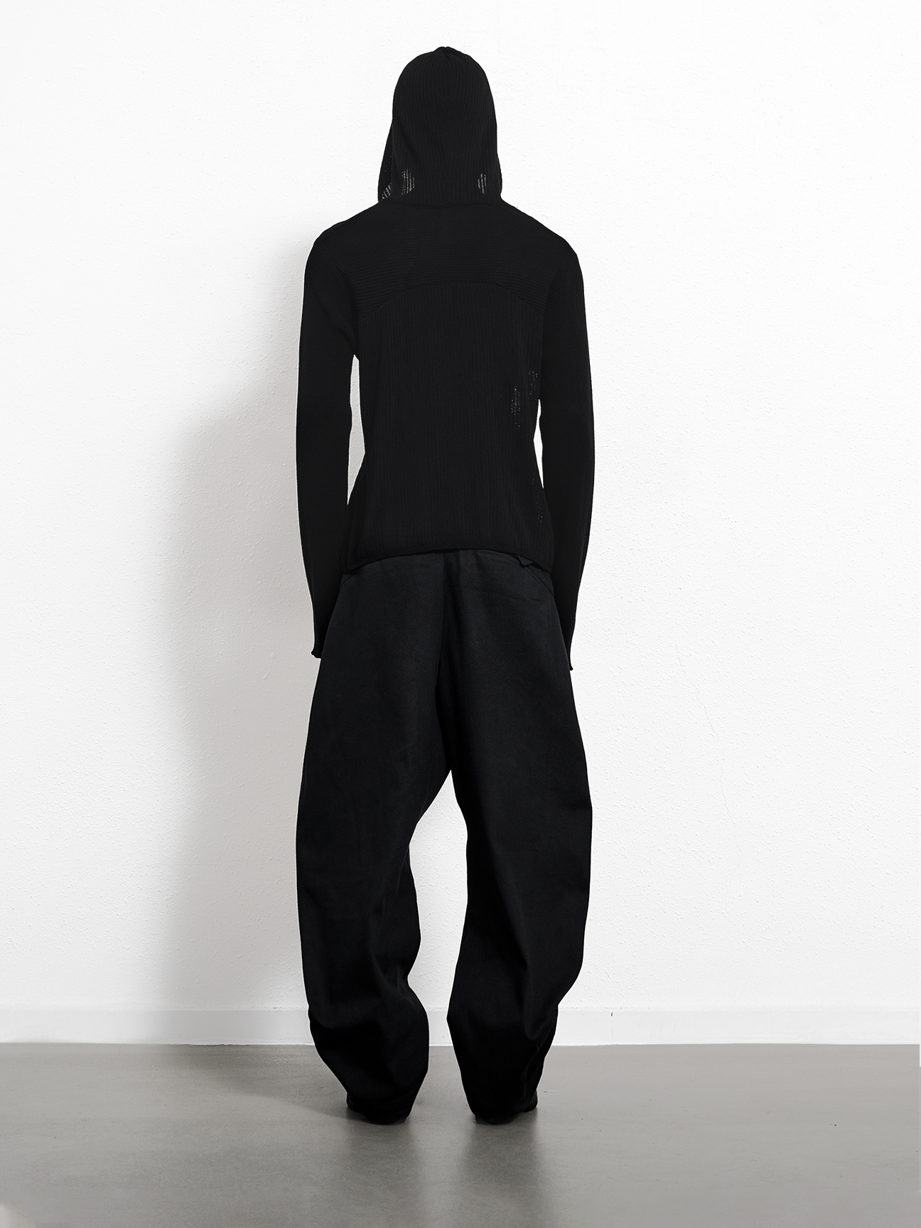 Sheer hooded sweatshirt