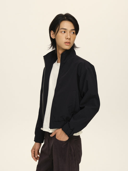 Basic Stand Collar Smart Jacket