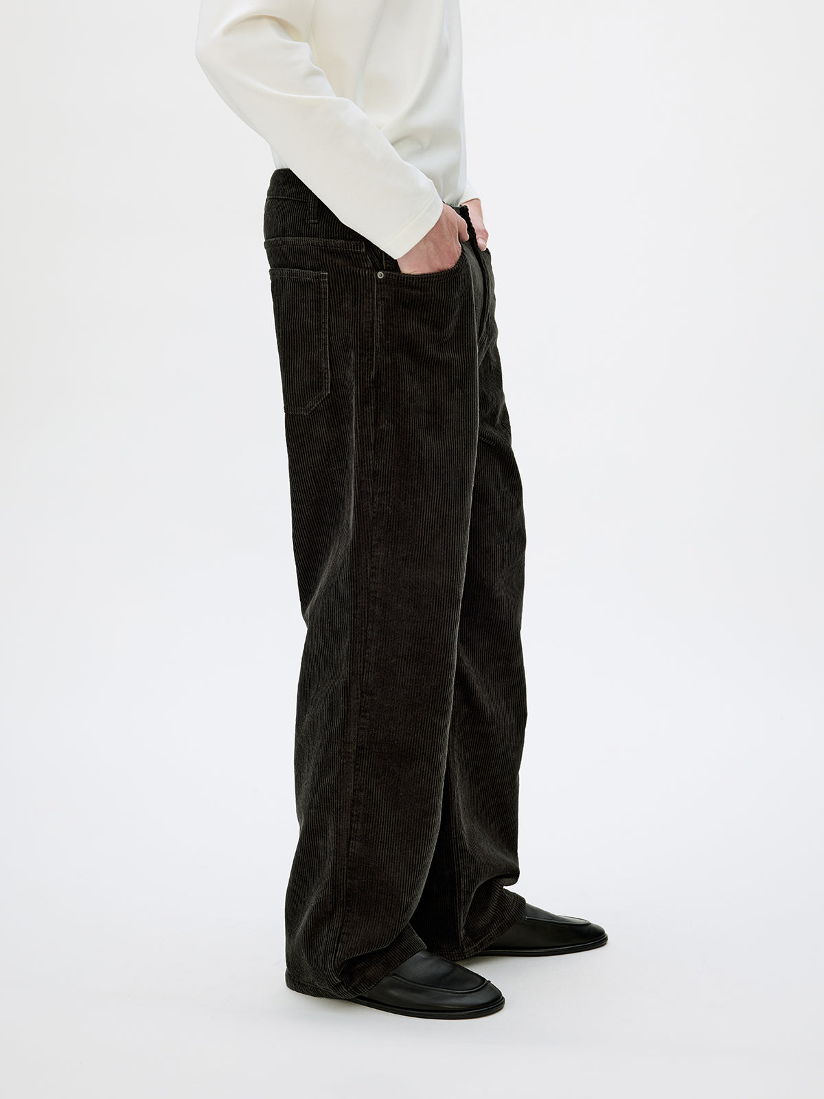 Wash-processed Straight Casual Pants