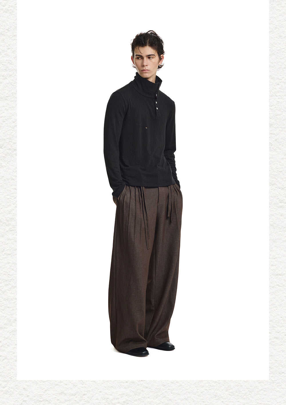 A-Line Double-Belt Casual Pants