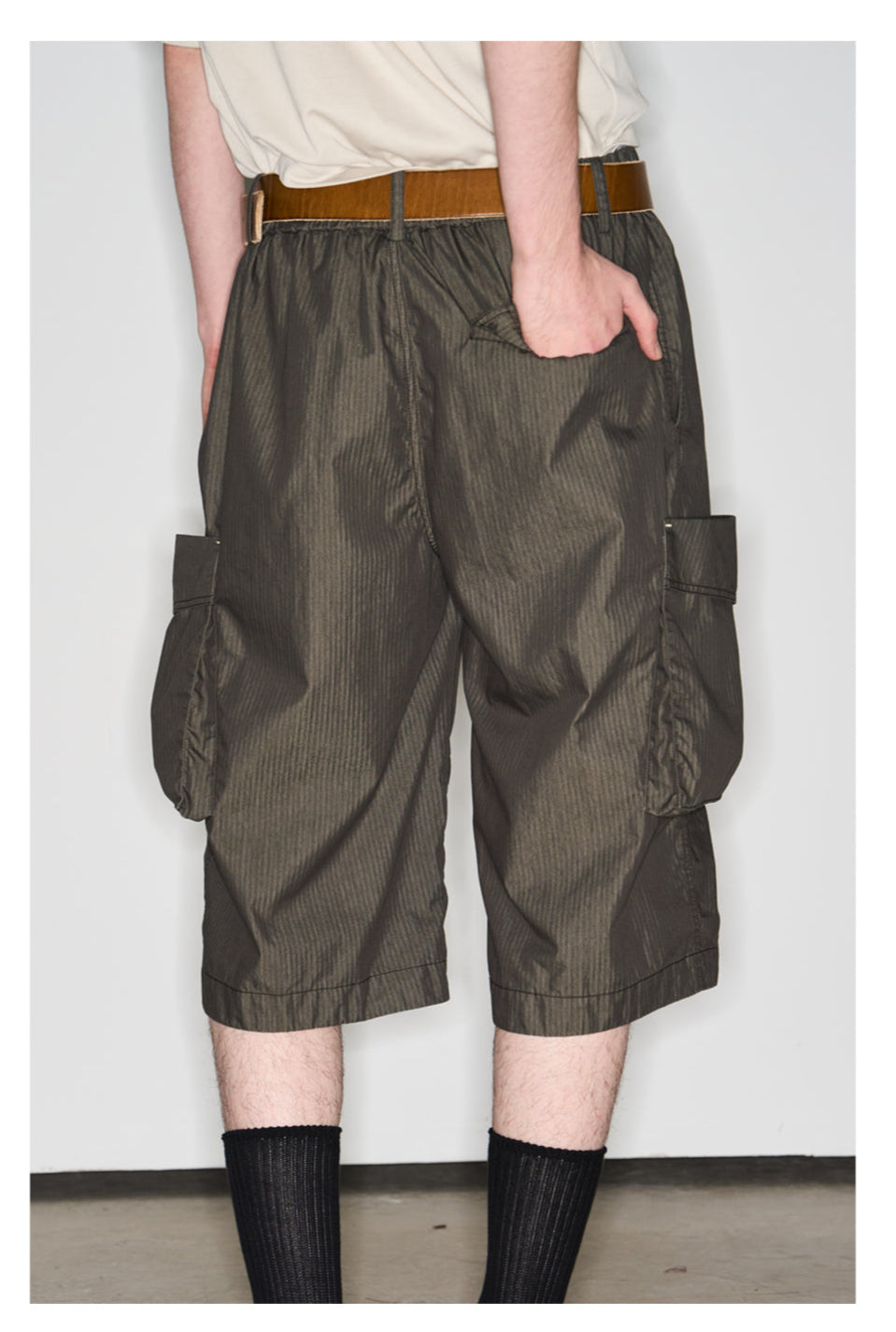 Herringbone Pattern Workwear Shorts