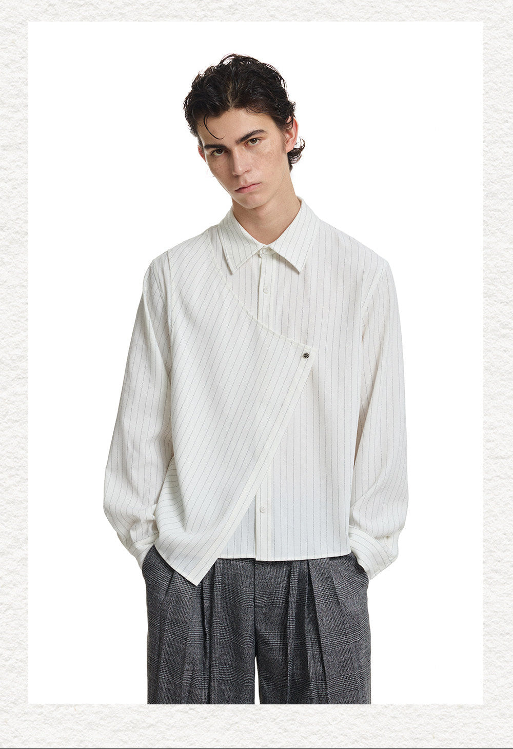 Deconstructed-Cut Casual Shirt