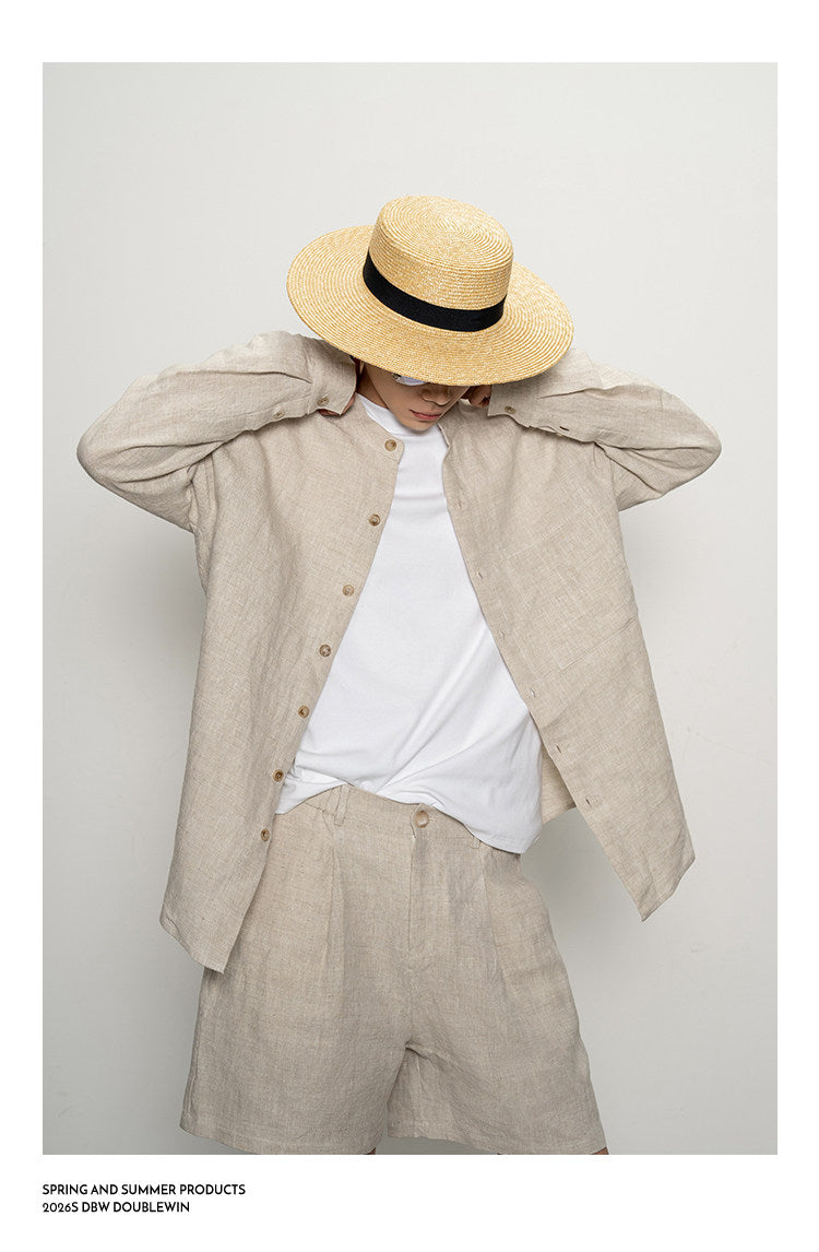 Relaxed-Fit Lightweight Linen Shirt Set