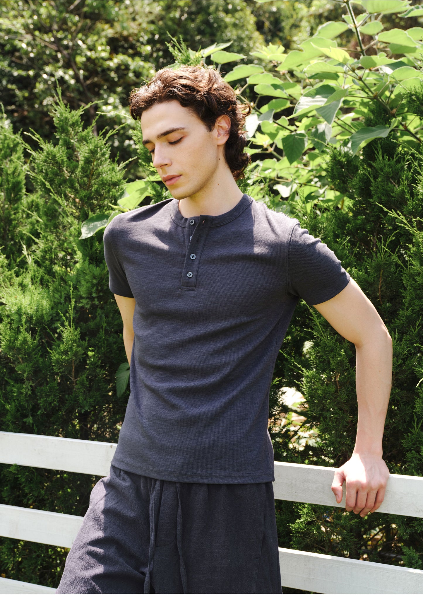 Henry Collar Slim-Fit T-Shirt