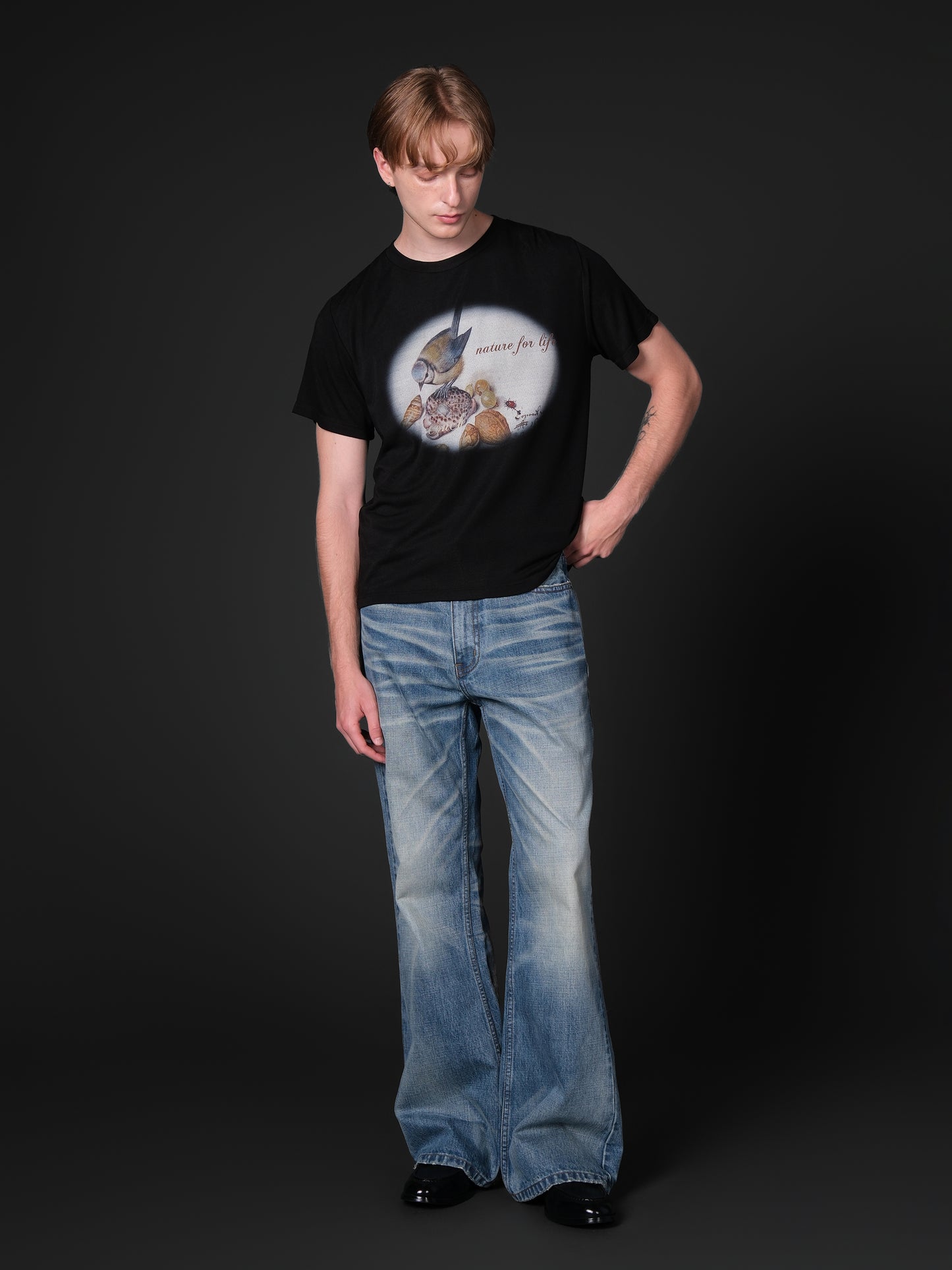 Colorful Bird Print T-shirt