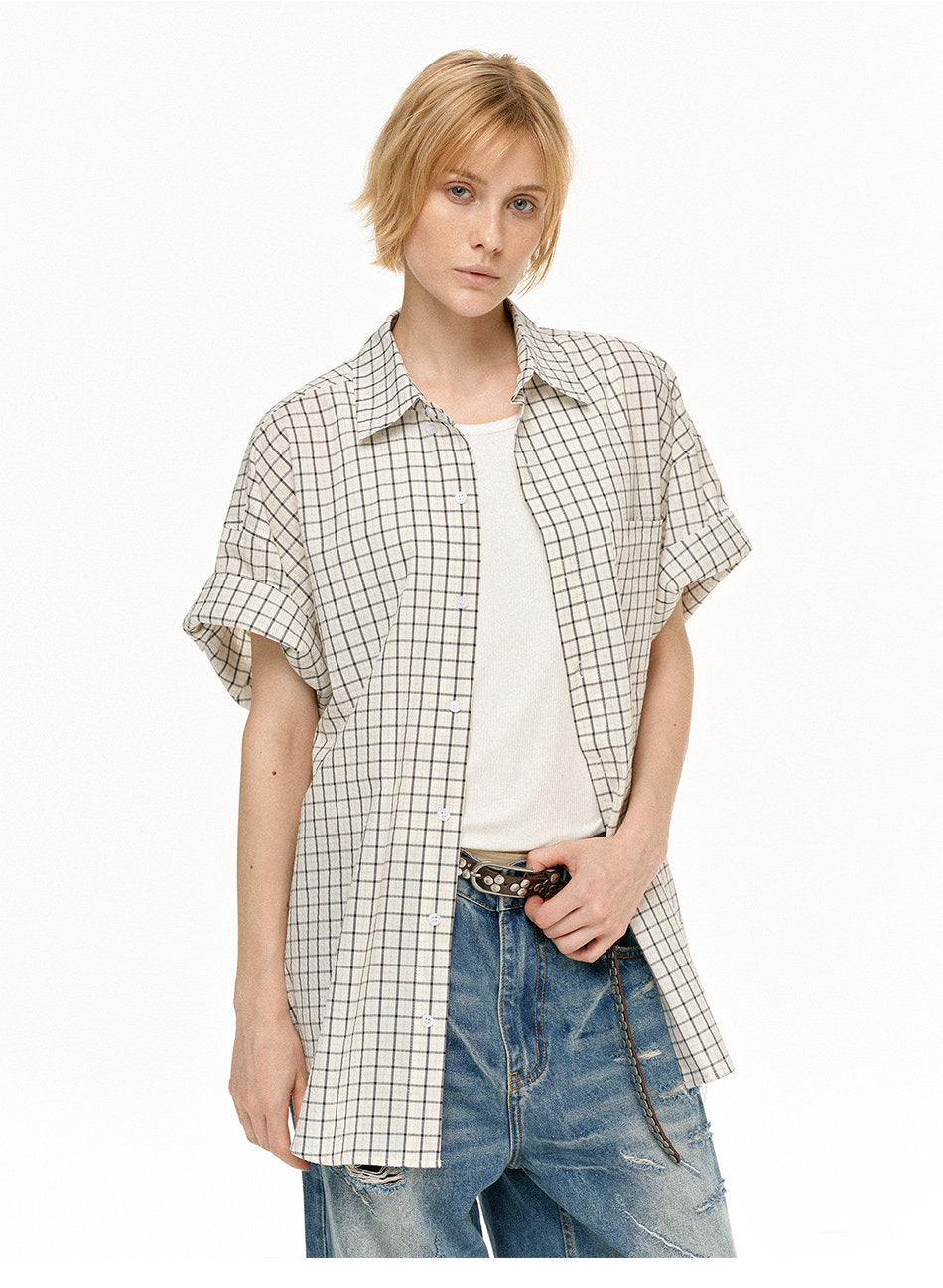Oversized Retro Check Shirt