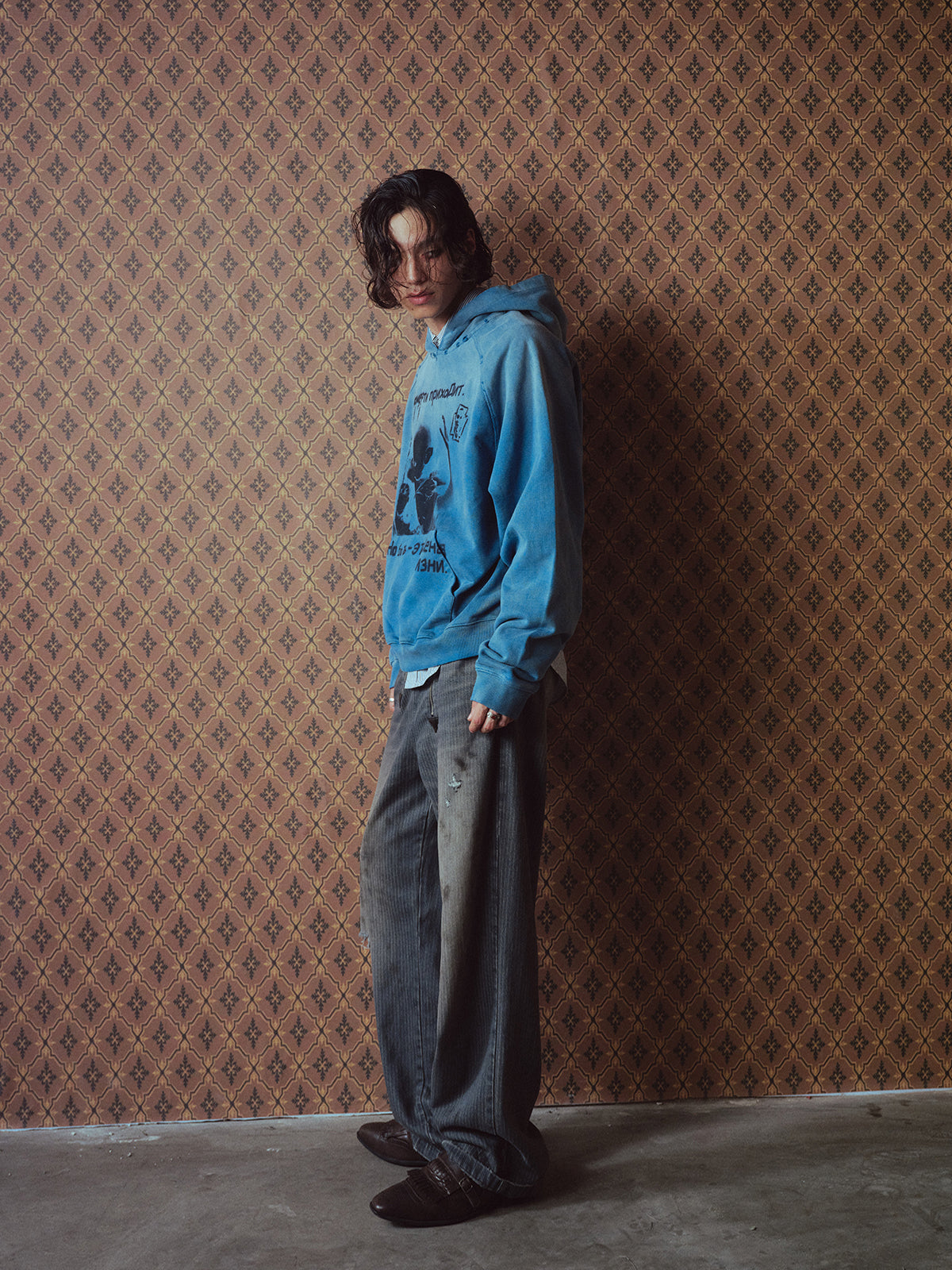 Hand-Painted Denim Pants