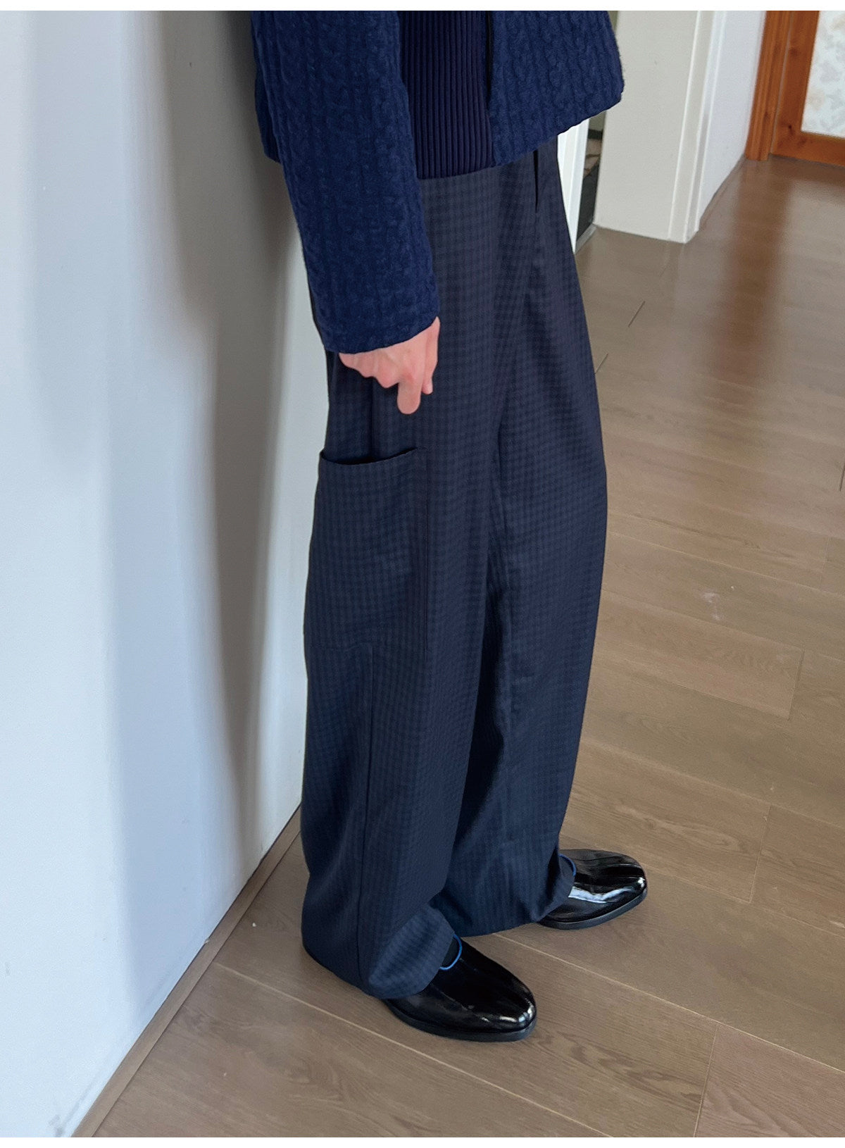 Patchwork Side-Pocket Casual Pants