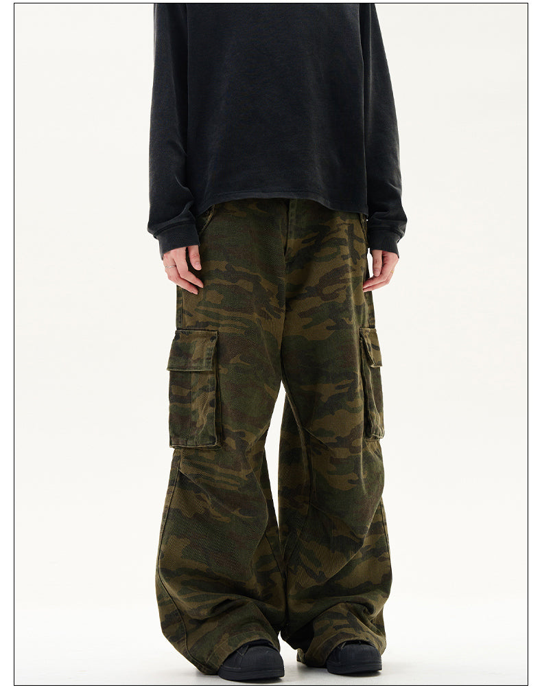 Multi-pocket camouflage casual pants