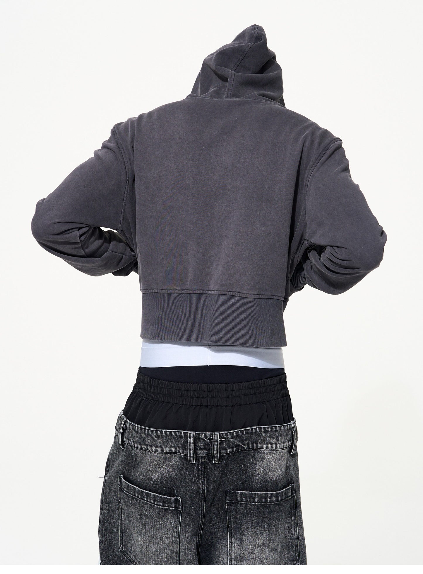 Oversized Hooded Sweatshirt with Zipper