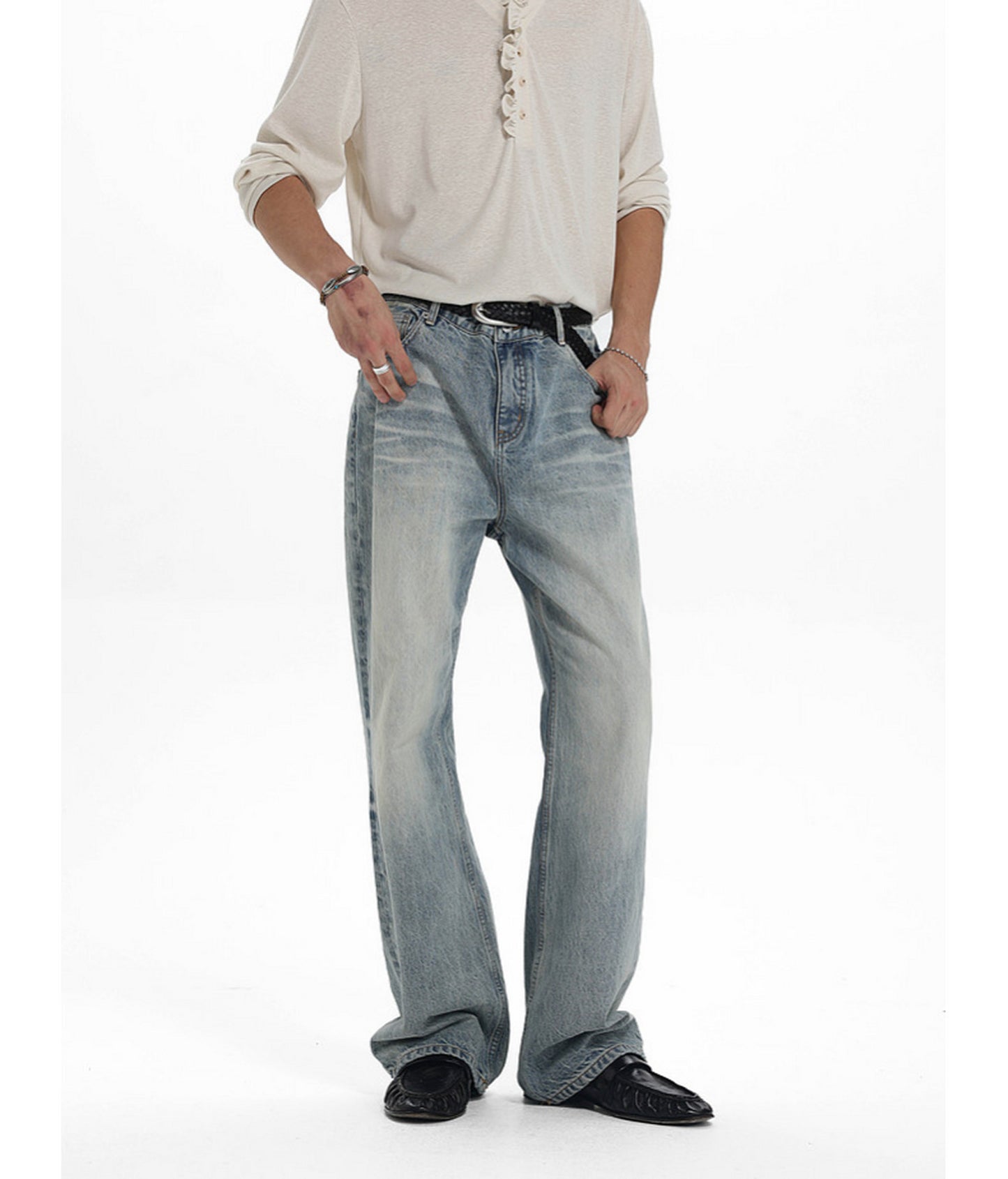 Vintage Heavy-Duty Honeycomb Denim Pants