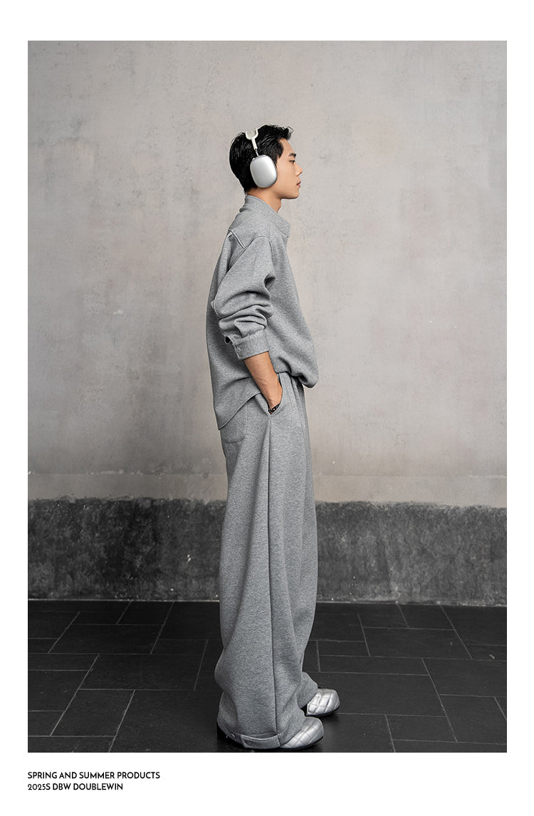 Fake two-piece sweatshirt setup