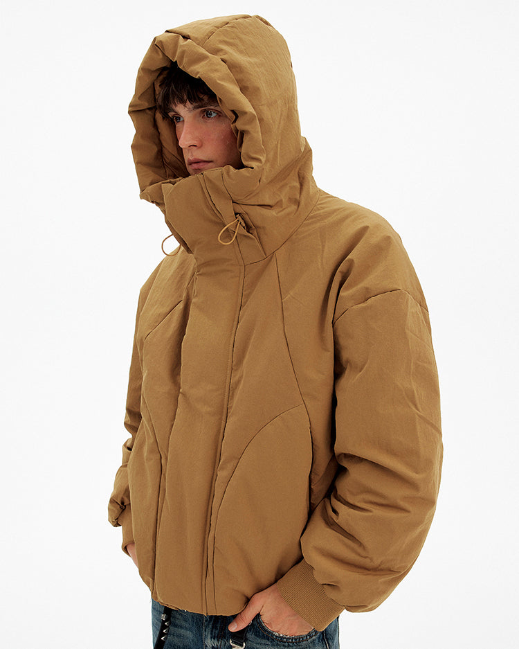 Hooded Deconstructed Down Jacket