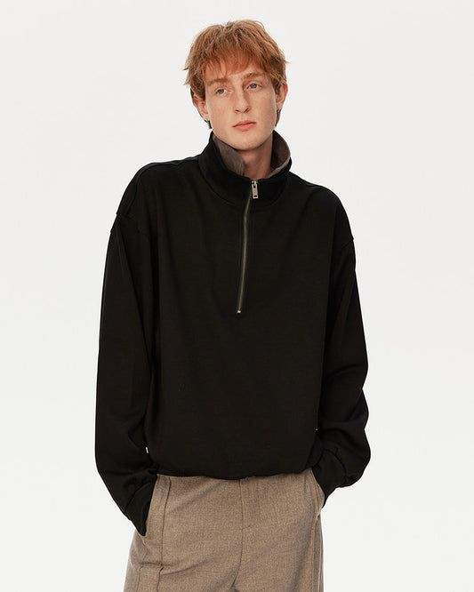 Double-neck sweatshirt