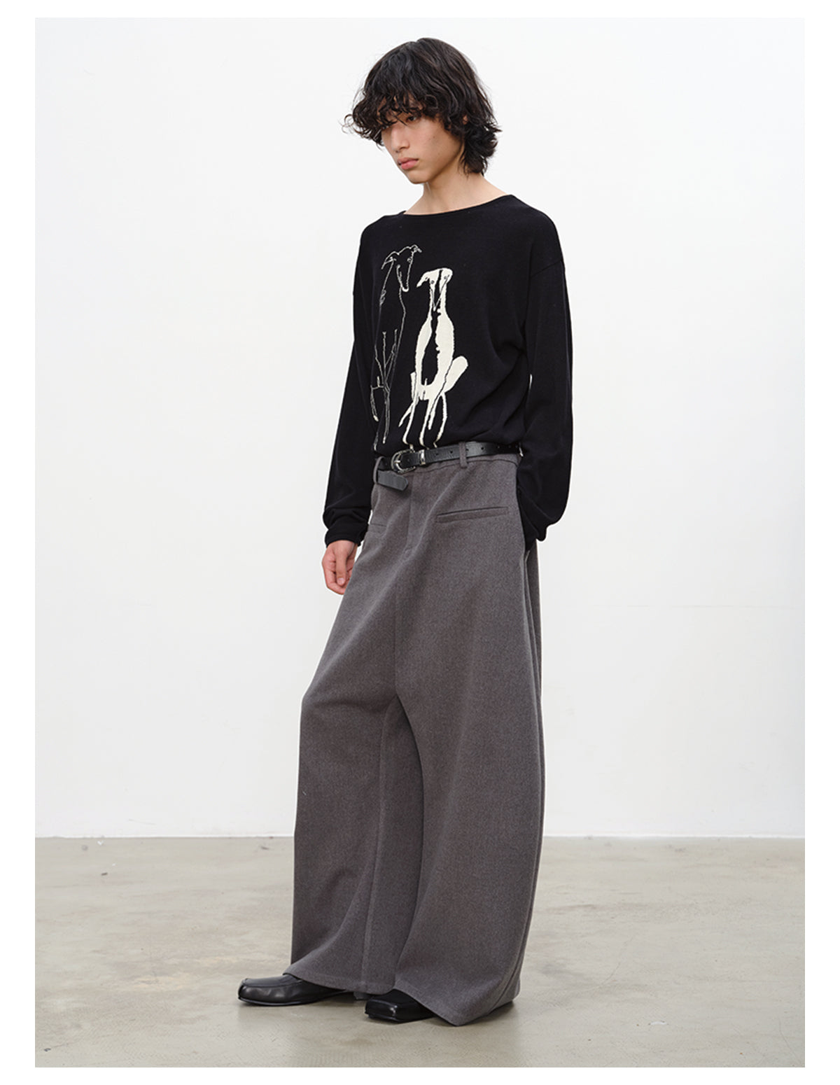 Drop-shoulder sweater