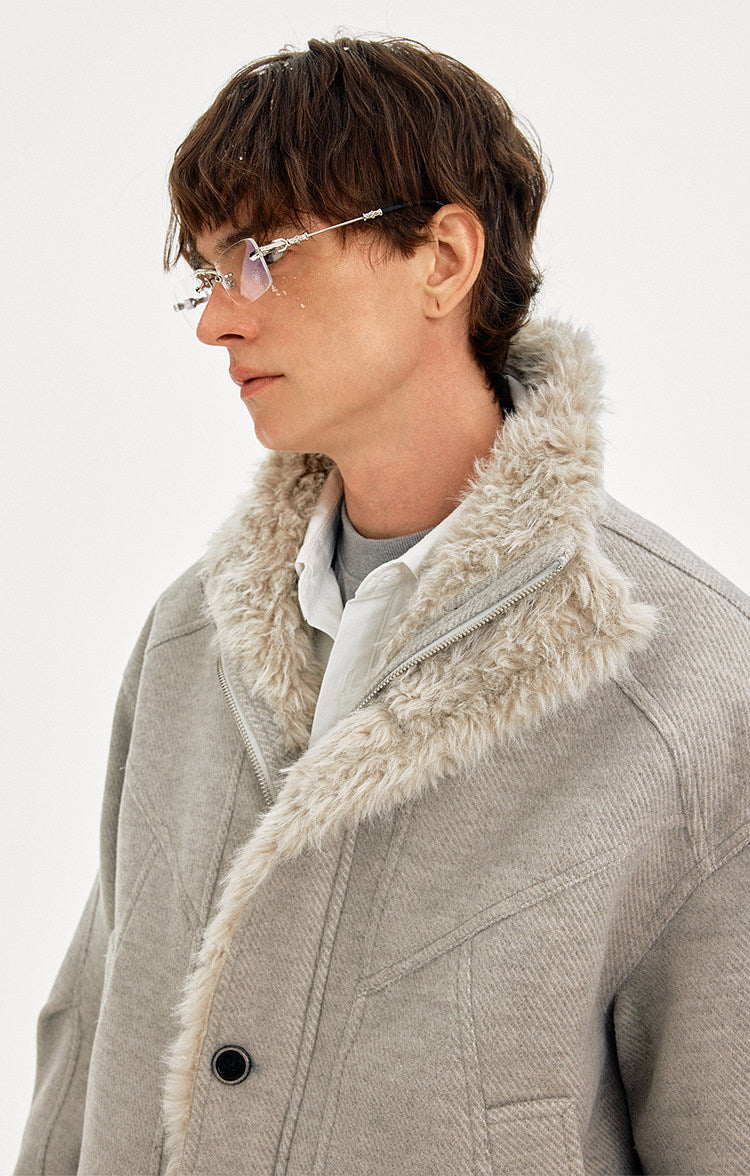 Deconstructed Lapel Mountain Carving Jacket