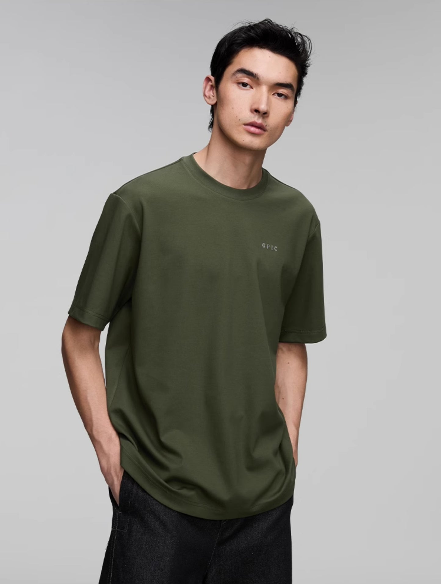 Round Neck Logo Print T-Shirt