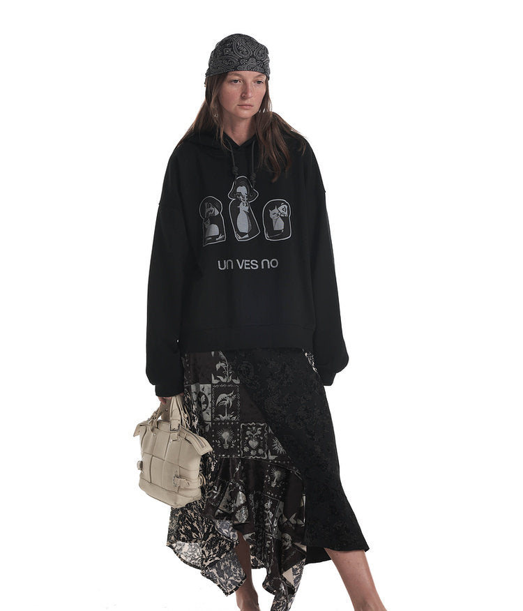 Fun Print Casual Hoodie