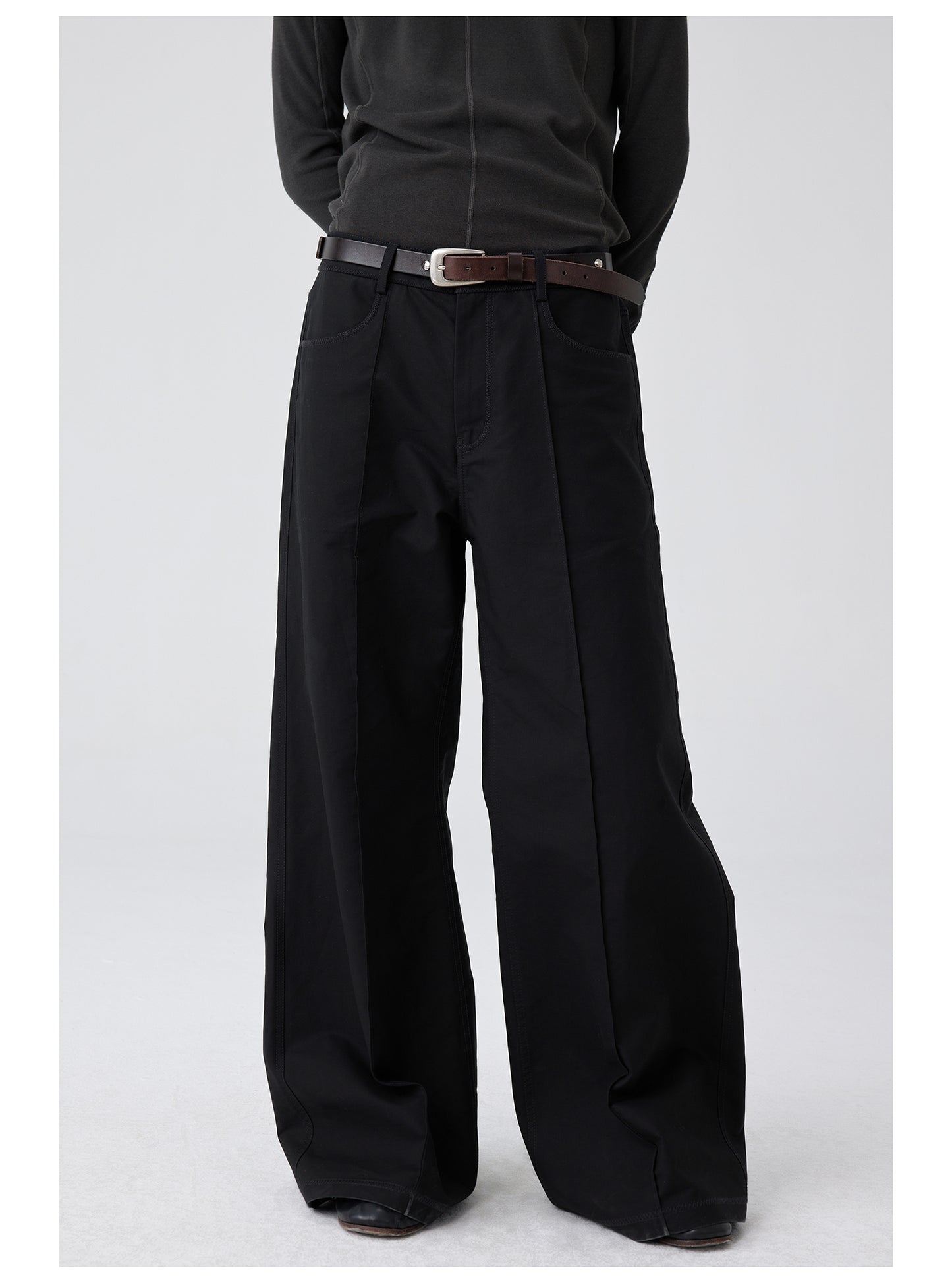 Center seam gusset wide pants