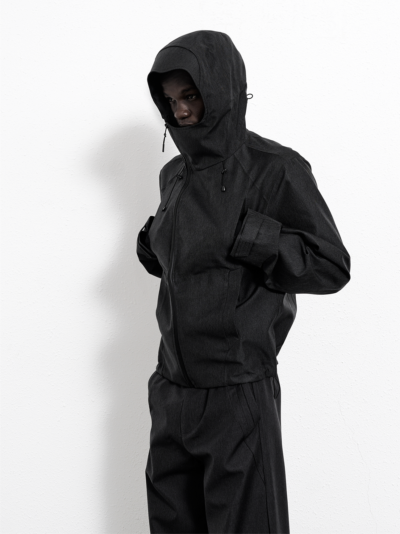 Side zipper waterproof jacket