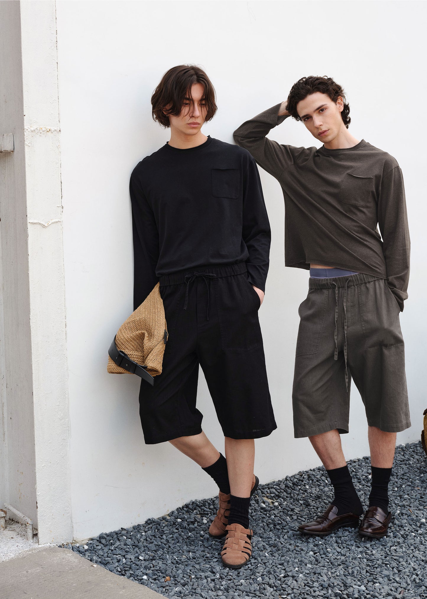 Retro Deck-Style Shorts with Elastic Waistband