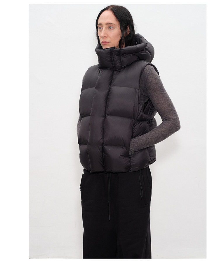 High-Fill Down Vest with Hood