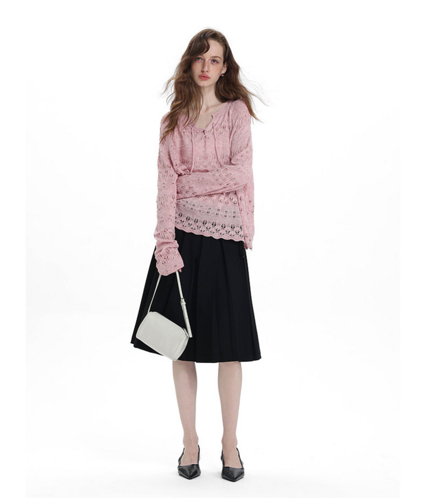 Lightweight Flyknit Tie-Up Sweater