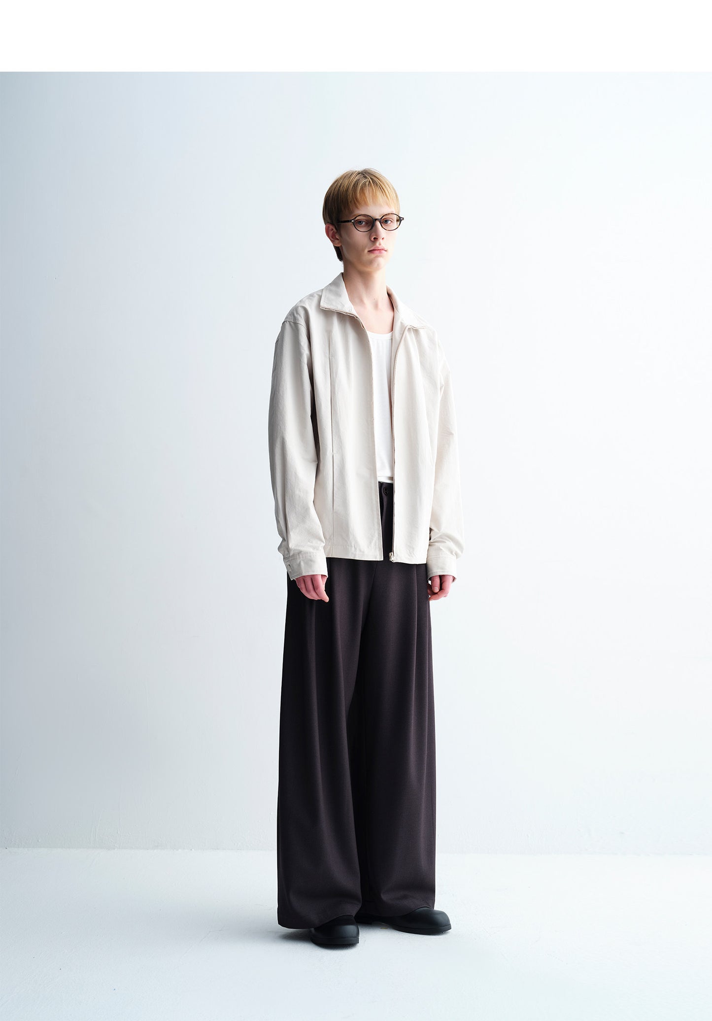 Wool Blend Loose Casual Pants