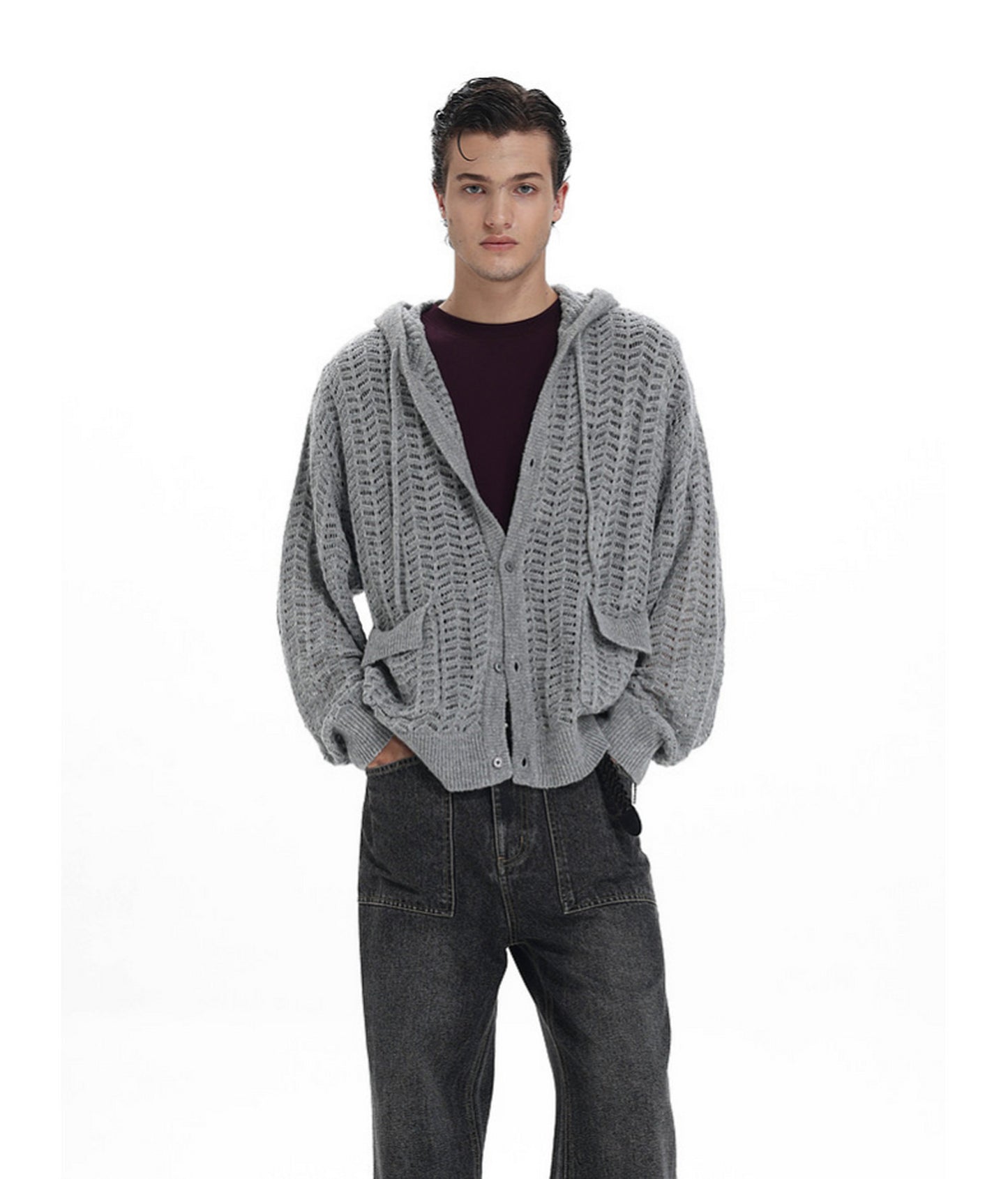 Lightweight Hooded Sweater Jacket