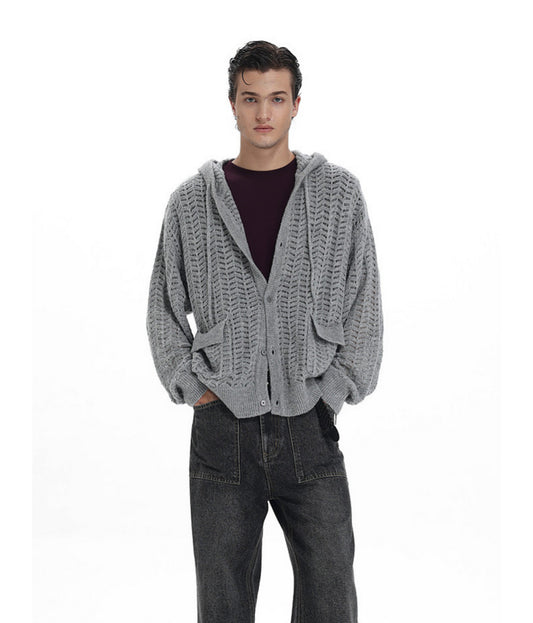Lightweight Hooded Sweater Jacket