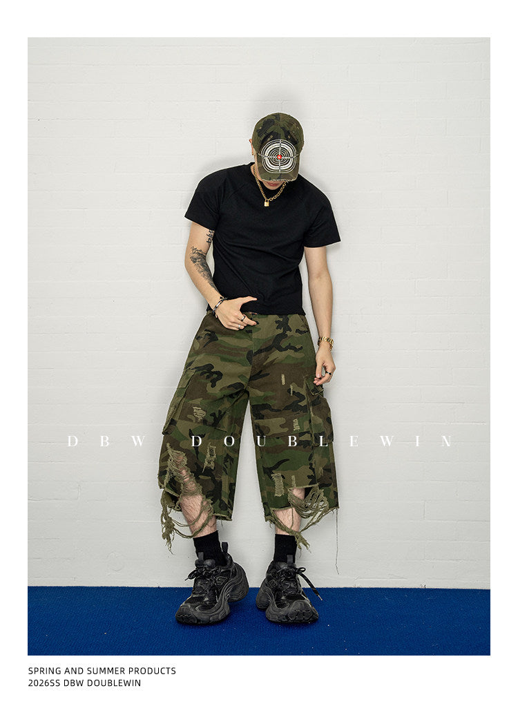 와플 질감 티셔츠