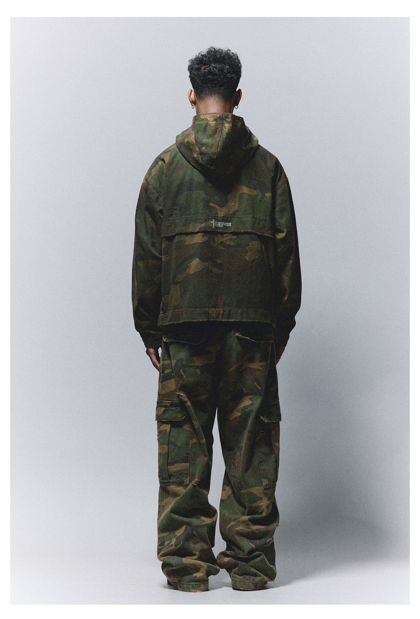 Camouflage Hooded Zipper Jacket