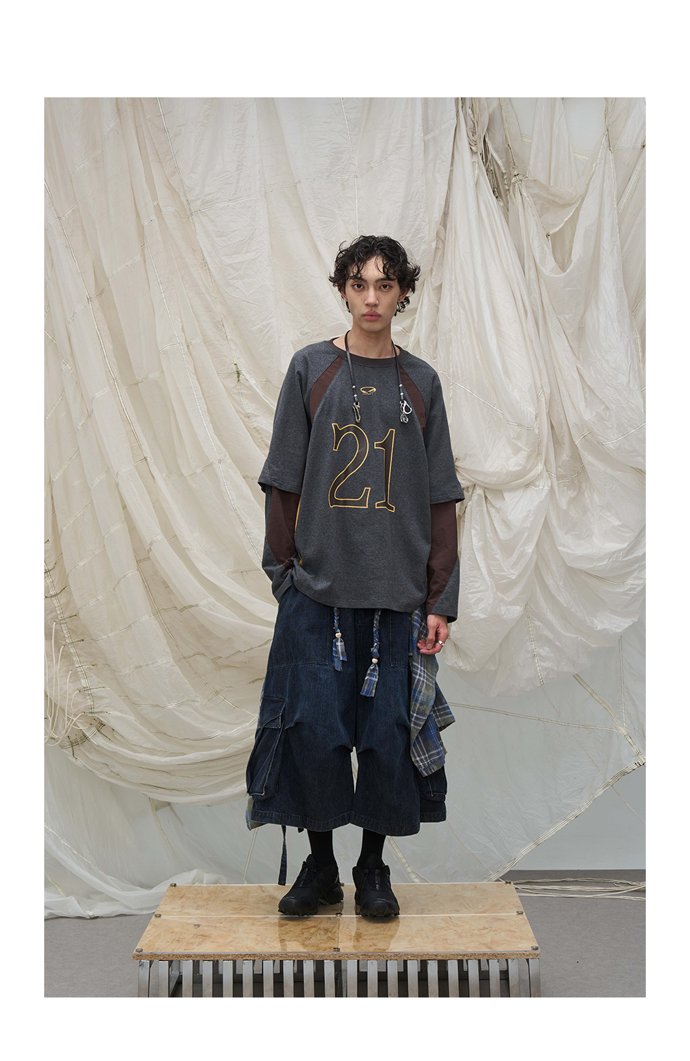 Faux two-piece T-shirt