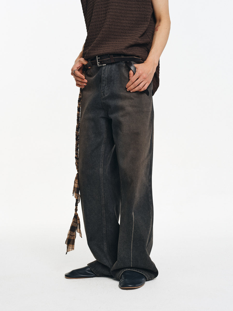 Distressed A-Line Jeans