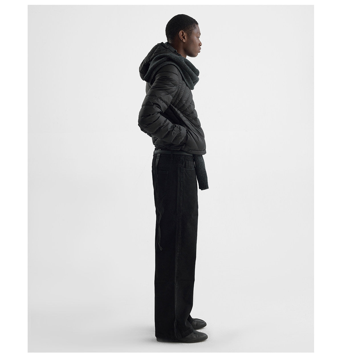 Embossed Straight-Line Quilted Down Jacket