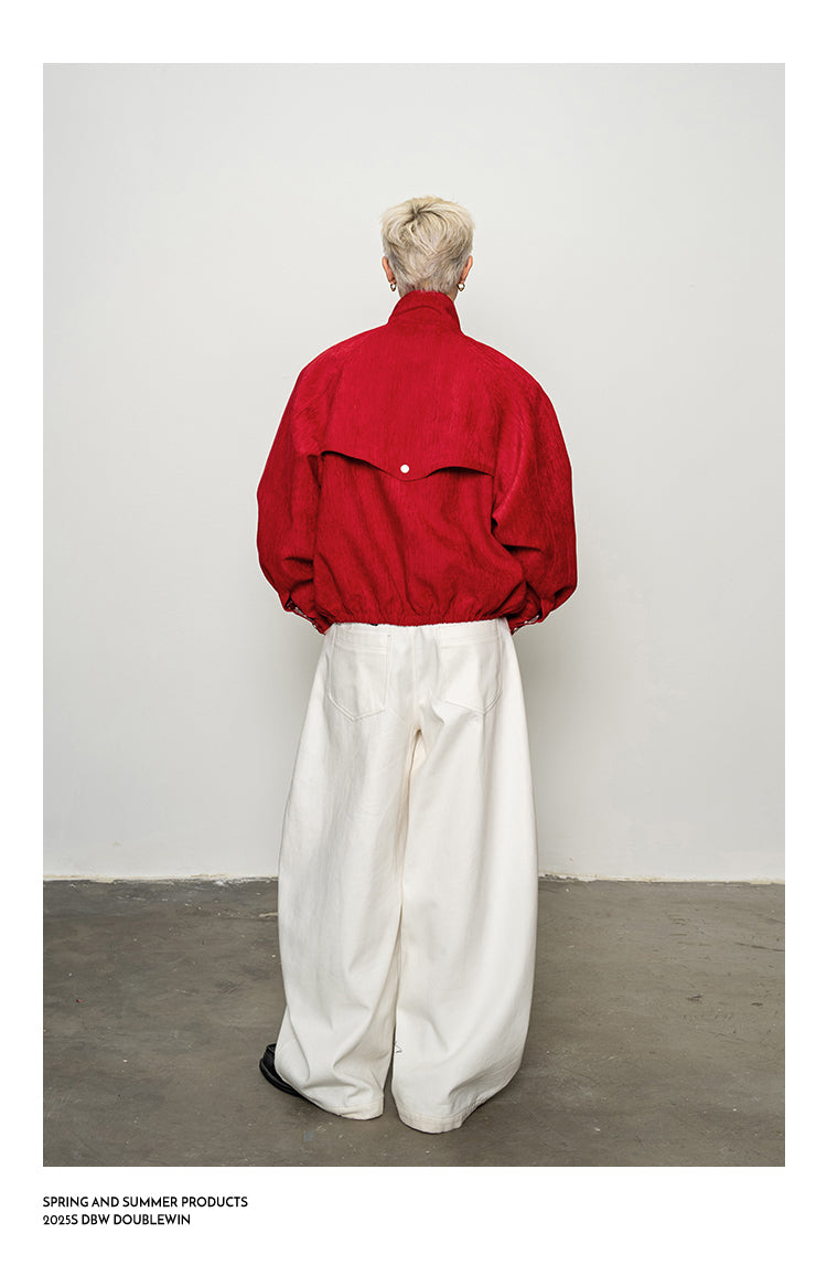 Glossy High-Color Wide Short Jacket