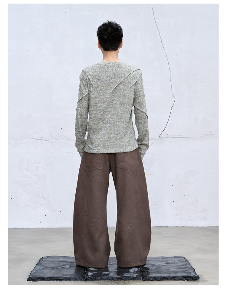 Draped Clean Fit Casual Pants